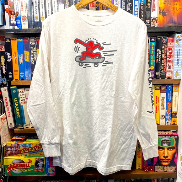 L. KEITH HARING LONG SLEEVE SKATEBOARD GUY - Picture 1 of 5